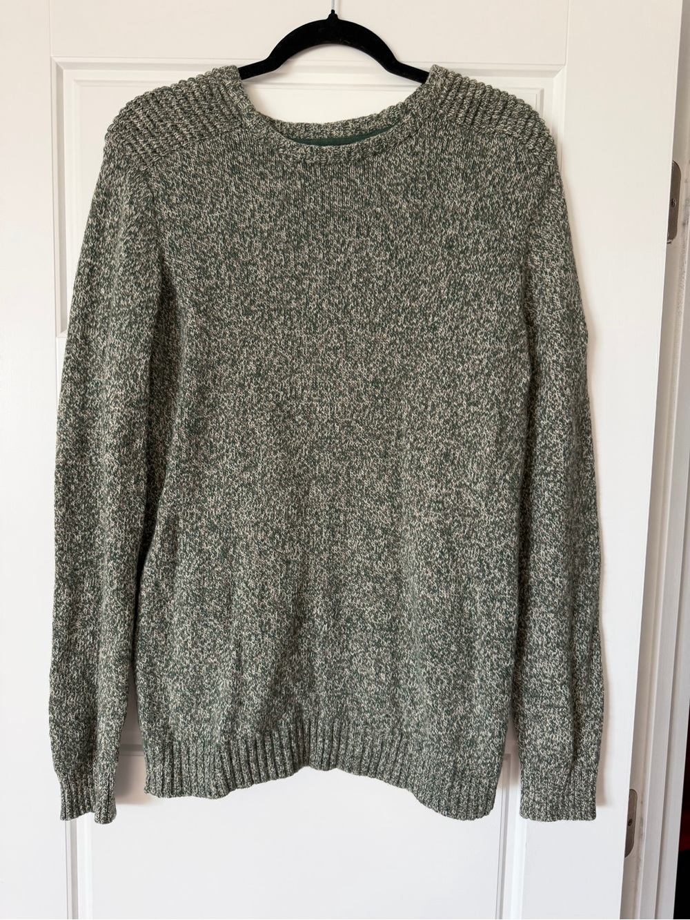 Fat Face Green Marled Crewneck Sweater